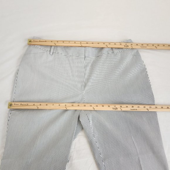 TALBOTS Hampshire Ankle Pants Navy/White Stripes Printed Size 16W New No Tags! - Picture 13 of 16